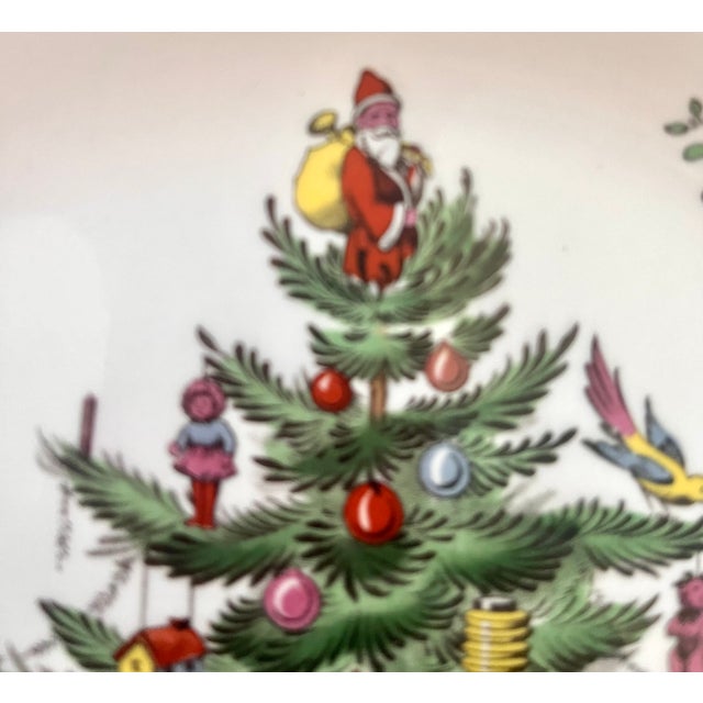 Late 20th Century Late 20th Century Spode Christmas Tree Dinner Plates - Set of 6 For Sale - Image 5 of 8