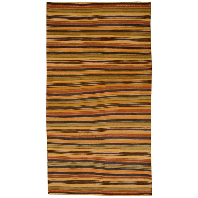 1940s Vintage Turkish Kilim, Handwoven 5ft 7in X 10ft 8in For Sale - Image 5 of 8