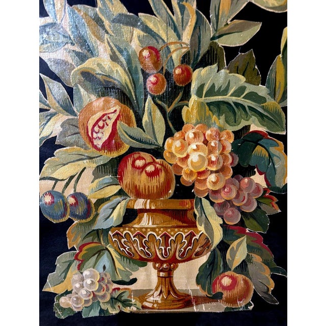 Painting Cutout Oil on Canvas Framed With Faux-Bamboo Wood -02 For Sale - Image 6 of 12