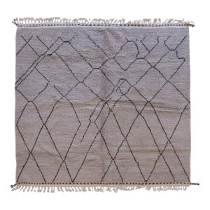 Gray Moroccan Rug - 9.2 X 8.9 Ft
