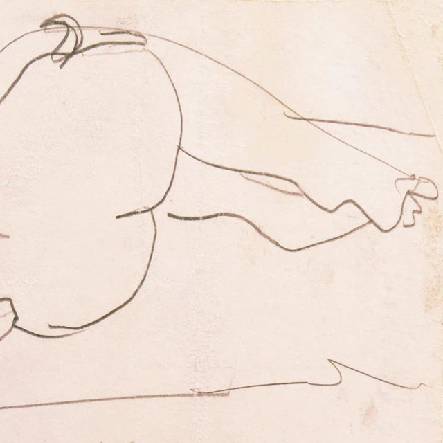 Victor Di Gesu 'Reclining Nude' by Victor Di Gesu, Paris, Salon D'Automne, Académie Chaumière, San Francisco Art Association, Los Angeles County Museum of Art For Sale - Image 4 of 7