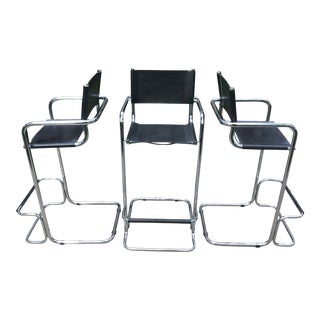 Wassily Style Stools- Set of 3 For Sale