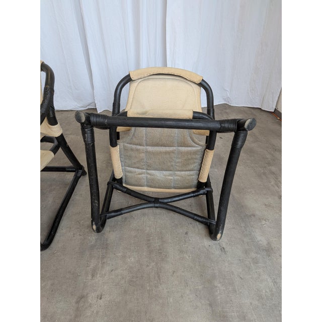 Vintage Espri Safari Lounge Chair in Black Bamboo and Beige Fabric, 1970s For Sale - Image 18 of 18