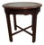 Attributed to Drexel Heritage Chippendale 'Carleton Cherry' 24-Inch Round Inset Glass Accent Table (4 Piece Set Available) 1990 For Sale