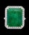 Modern Agl Certified 13.10 Ct Emerald Cut Colombian Emerald Diamond 18k Gold Ring For Sale - Image 3 of 8