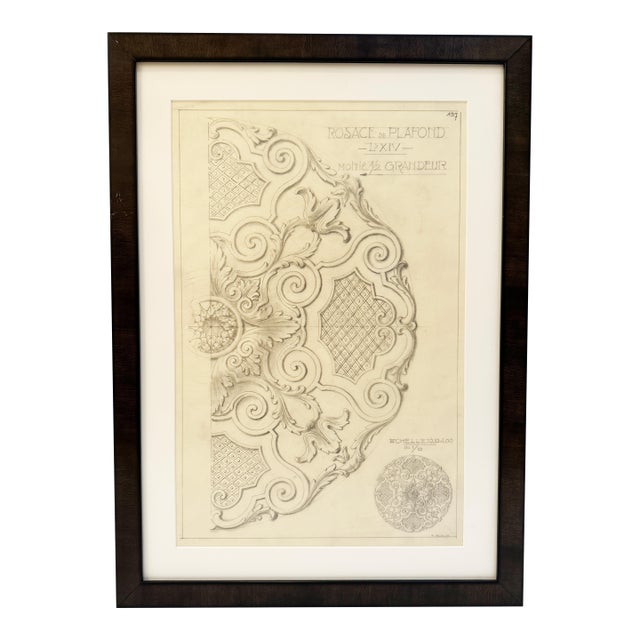 Original Jansen Architectural Pencil Drawing For Sale