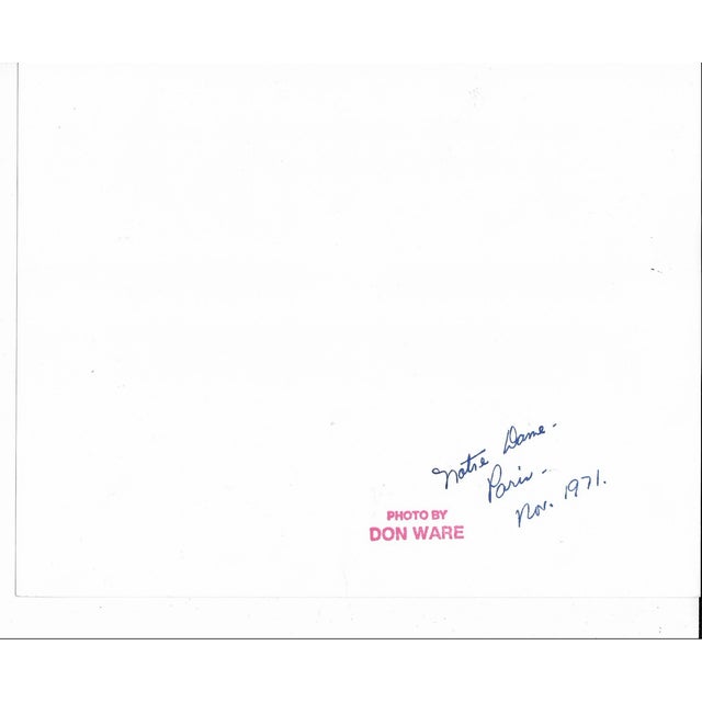 1971 black and white photo by Los Angeles, California Don Coleman Ware (1921-2006) of Notre Dame Cathedral in France....