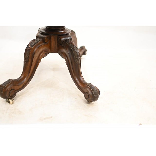 Victorian Card Table in Burr & Walnut, 1880s For Sale - Image 10 of 12