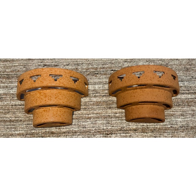 Vintage 1980s Post Modern Sconce Set For Sale - Image 4 of 6