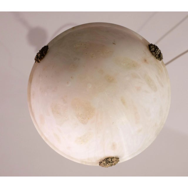 Art Deco Liberty White Albaster Pendant, 1940s For Sale - Image 3 of 10