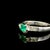 Green Vintage Natural Colombian 0.21 Carats Emerald and Diamond Platinum Ring, Size 6 For Sale - Image 8 of 8