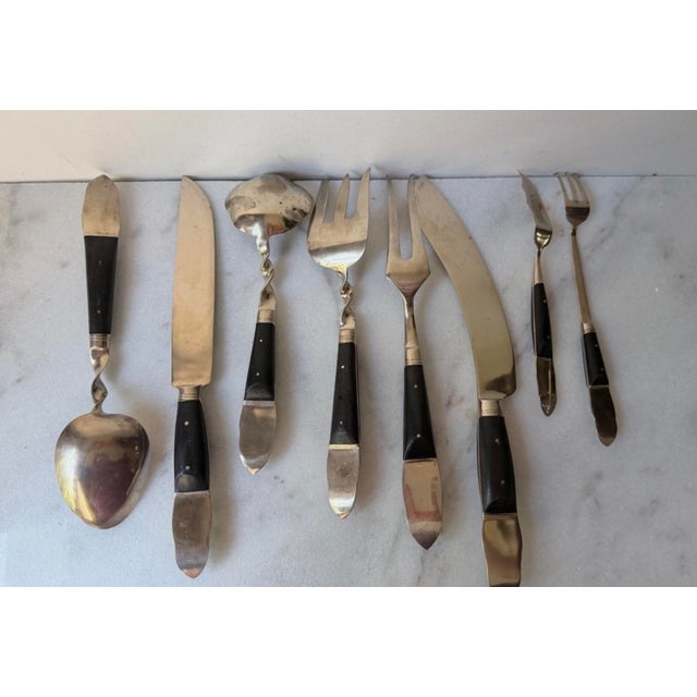 Vintage Siam/Thailand Brass Buddha Serving Utensils - 8 pcs For Sale - Image 10 of 10
