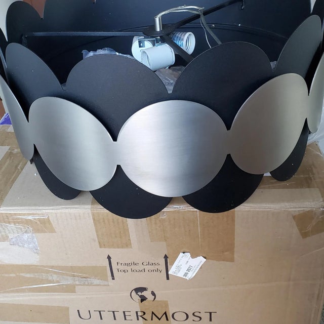 Mid-Century Modern Contemporary 3-Light Pendant Lamp by Uttermost From Zooey Collection For Sale - Image 3 of 9