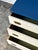 Blue & White Campaign Chest of Drawers With Brass Hardware, 1970s For Sale - Image 14 of 17