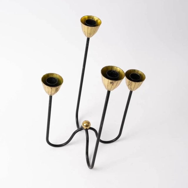 Gunnar Ander Vintage Candleholder by Gunnar Ander for Ystad Metall, 1950s For Sale - Image 4 of 10