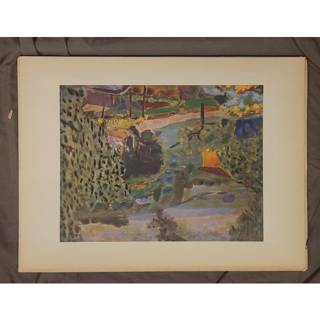 1940s 2 Rare HTF Authentic Original Pierre Bonnard Color Plates/Lithographs "Basket of Fruit" and "Landscape" Skira Publishing For Sale - Image 5 of 11