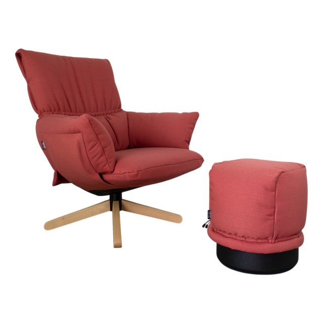 Set of Ludo Lounge Chair and Ottoman by Patricia Urquiola for Cappellini, 2020 For Sale