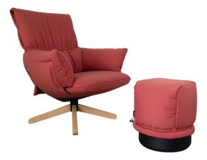 Set of Ludo Lounge Chair and Ottoman by Patricia Urquiola for Cappellini, 2020