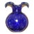 VIETRI Hibiscus Glass Cobalt Tortoiseshell Bud Vase For Sale