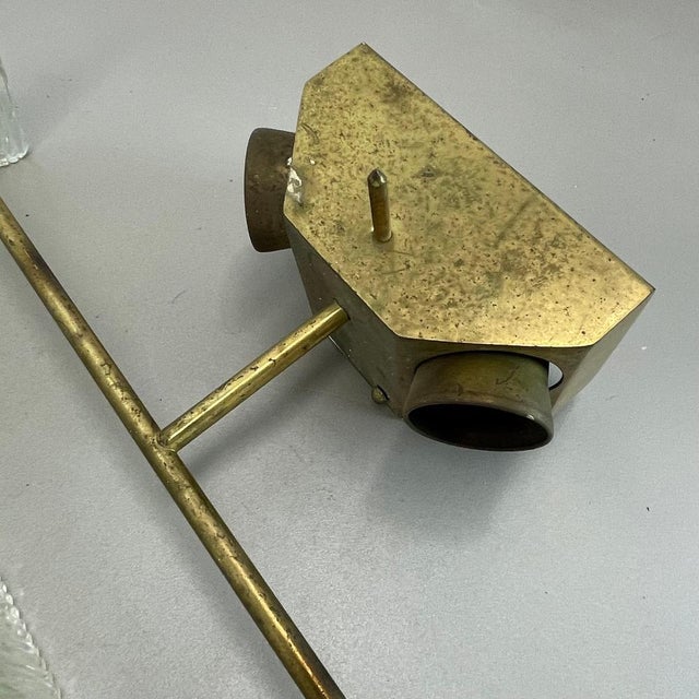 Large Vintage Hollywood Regency Ice Glass Wall Light by J.T. Kalmar, 1950s For Sale - Image 16 of 18