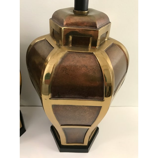 Mixed Metal Ginger JarStyle Lamps A Pair Chairish