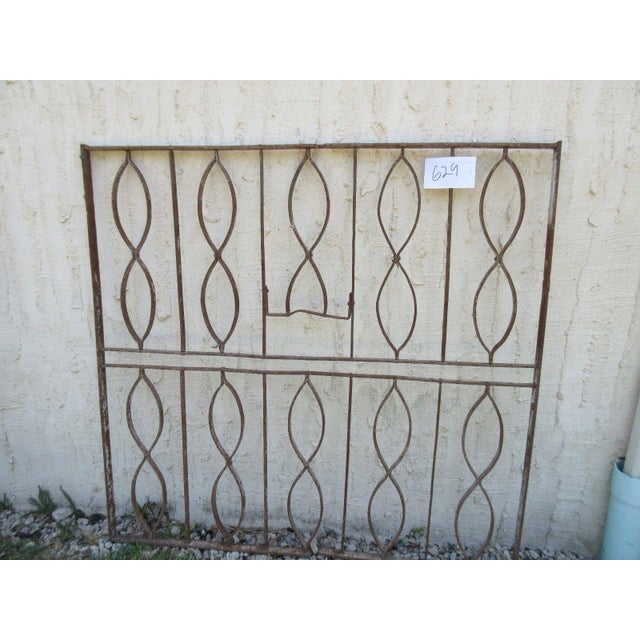 Antique Victorian Iron Architectural Salvage Door For Sale - Image 4 of 7