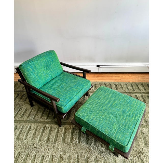 This beautiful lounge chair, manufactured by Ficks Reed Co, circa 1960’s is in excellent vintage ci during. The cushions...