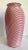 1980s Vintage Postmodern Deco Ribbed Pink Glass Vase For Sale - Image 5 of 10