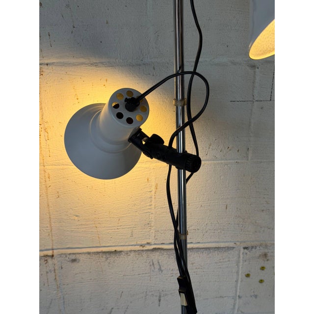Metal Metal Floor Lamp With Adjustable Dual Shades Mid-Century Modern 1950s For Sale - Image 7 of 10