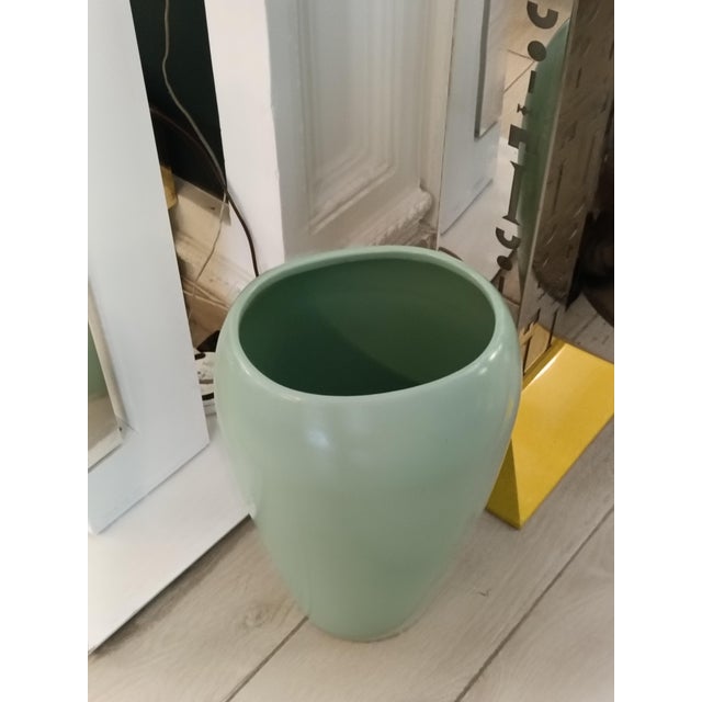 1960s C437 Green Ceramic Vase by Antonia Campi for Sci Laveno, Italy, 1960s For Sale - Image 5 of 8