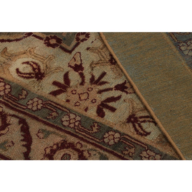Textile Hand-Knotted Antique Amritsar Rug Gold Red All Over Floral Pattern For Sale - Image 7 of 7