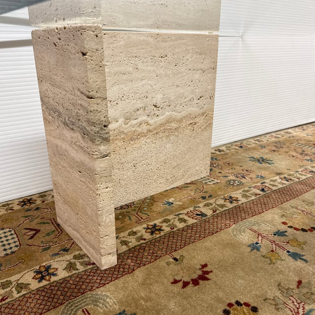 Post Modern Travertine Coffee Table For Sale - Image 10 of 12