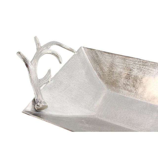 Antler Serving Set Includes: 1 Tray, 1 Wine Holder & 2 Candle Holders For Sale - Image 11 of 11