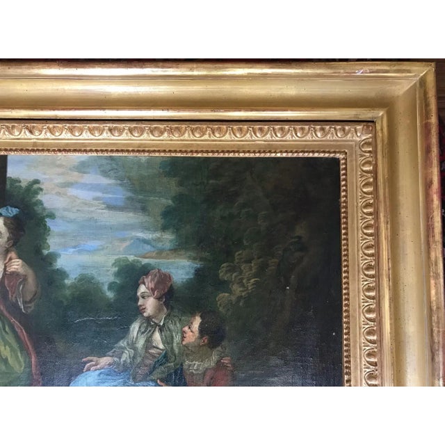 18th Century 18th Century Figurative French Rococo Oil Painting After Francois Boucher, Framed For Sale - Image 5 of 12