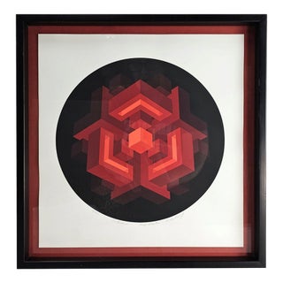Brian Halsey “Centrion” Signed Limited Edition Geometric Serigraph, 5/40 For Sale