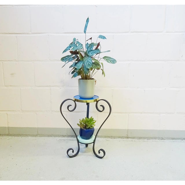 Mid-Century Modern Mid-Century French Wrought Iron Planter, 1950s For Sale - Image 3 of 11