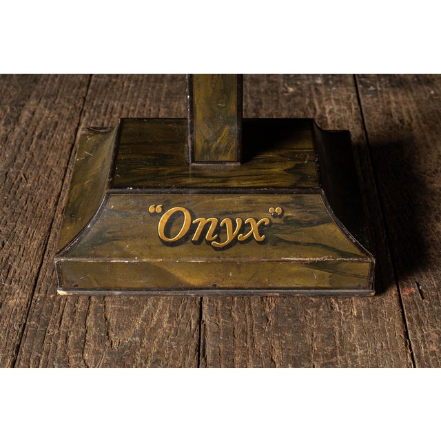 Gold C. 1920 Onyx Hosiery Tin Litho Pos Store Display For Sale - Image 8 of 10