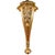 Gold French Grand Scale Parisian Giltwood Corbel Sconces With Blue Pleated Silk Shades - A Pair For Sale - Image 8 of 13