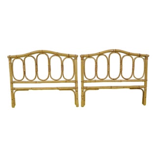 Single Bed Headboards in Woven Bamboo, Set of 2 For Sale