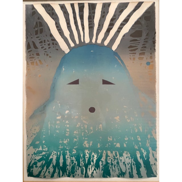 1980s Born of Water by RC Gorman, 1980 Signed Original Stone Lithograph For Sale - Image 5 of 6