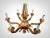 Wood Italian Gilt Wood Chandelier, 1950s For Sale - Image 7 of 13