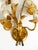 Cream Gold-Plated and Hand-Painted Florentine Wall Lamp with Two Sockets, 1960s For Sale - Image 8 of 18