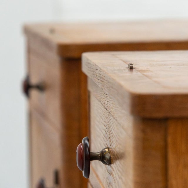 Dutch Art Deco Bedside Tables, 1920s, Set of 2 For Sale - Image 9 of 17