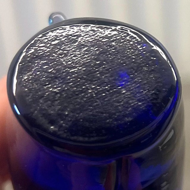 Blue Vintage Cobalt Blue Glass Owl For Sale - Image 8 of 8