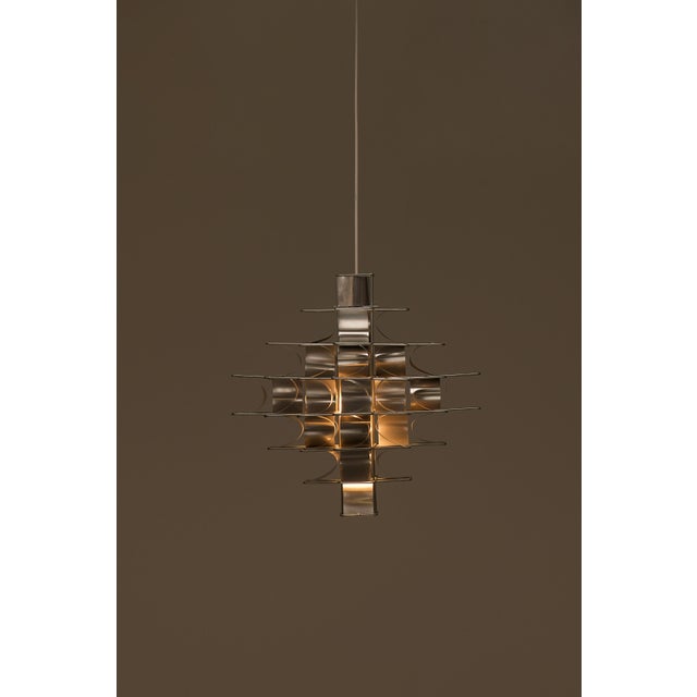 Mid-Century Modern Cassiopeia Seven-Tier Pendant Light by Max Sauze for Max Sauze Studio, 1970s For Sale - Image 3 of 14