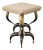 1880s American Horn Stool with Three-Tier Construction and Custom Upholstery For Sale