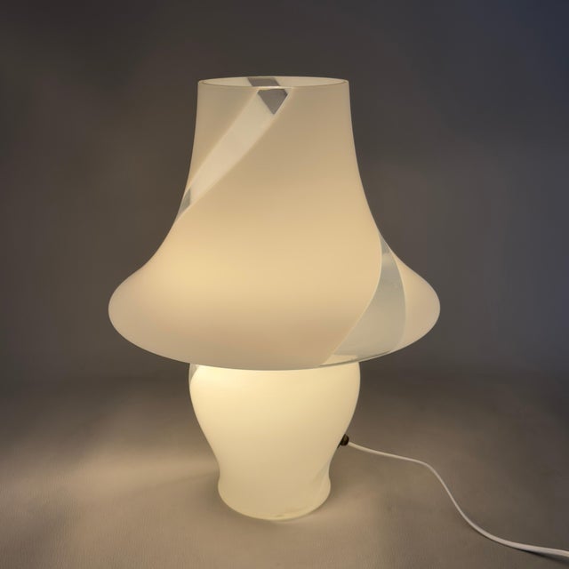 Large Modern Mushroom Table Lamp in Murano Glass from De Majo, 1970s For Sale - Image 6 of 12