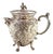 Embossed Silver Milk Jug with Female and Elf Faces, Lid with Lion-Shaped Handle and Claw-Shaped Feet For Sale