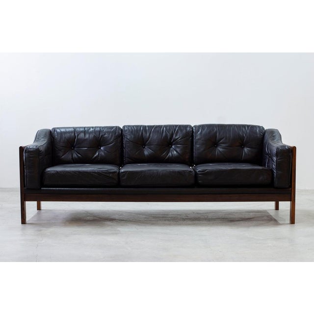 Black Monte Carlo Sofa by Ingvar Stockum, 1960s For Sale - Image 8 of 11