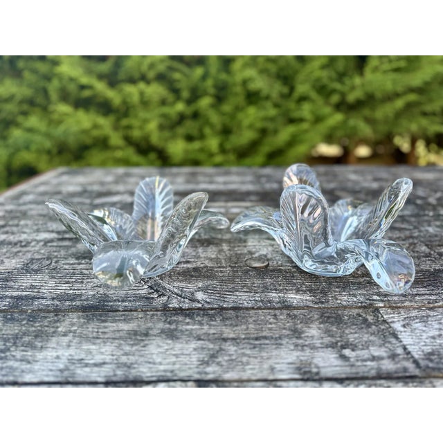 Candleholders Glassware Le Chatel from Vannes, 1970s, Set of 2 For Sale - Image 4 of 8